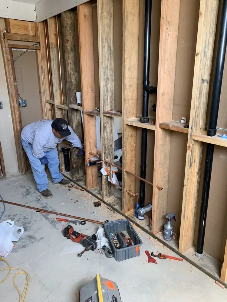 Commercial rough-in plumbing for Gas Line Repair in Pilot Point